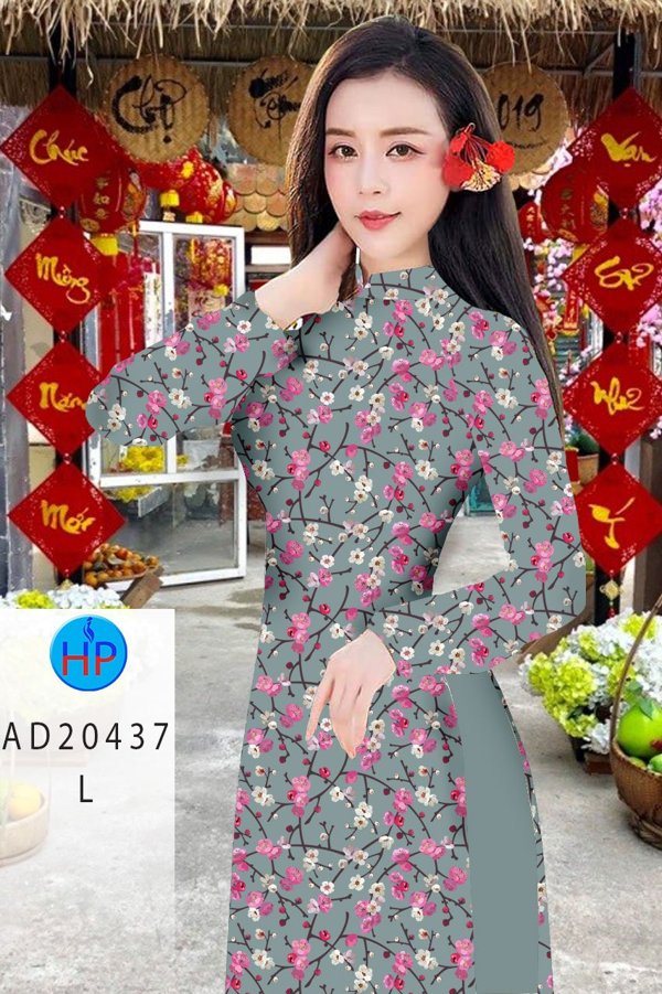 Vải Áo Dài Hoa Nhí AD 20437 9